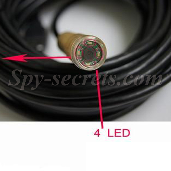 Ендоскоп водоустойчив с 4 led 5 метра /ik005/